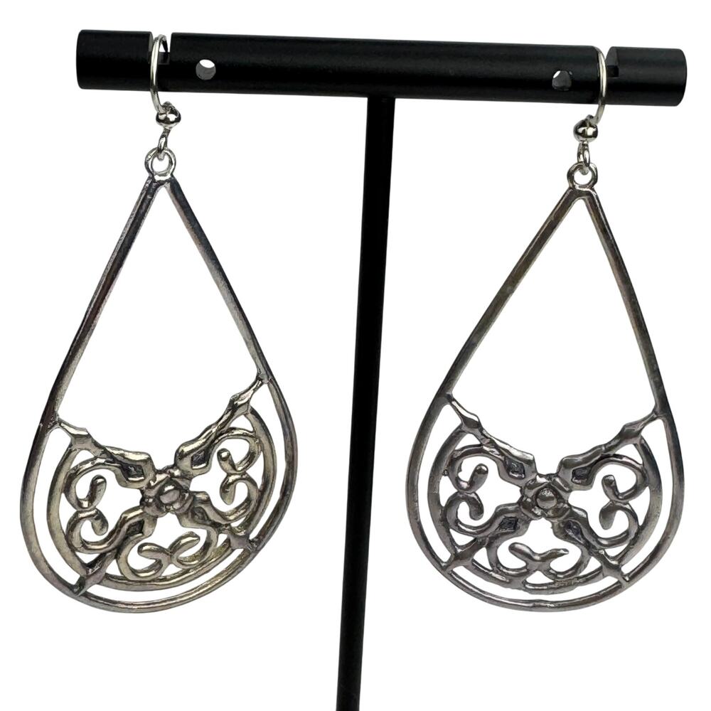 New Willow House Jewelry by Sara Blaine Calypso Silver Teardrop Earrings